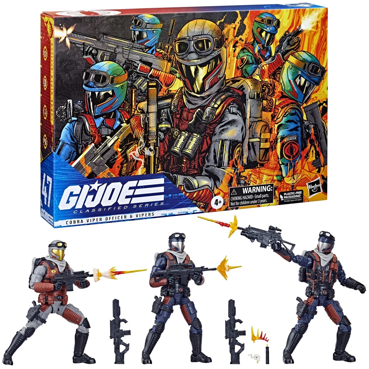 Hasbro G.I. Joe Classified Series #47 Cobra Viper Officer & Vipers 3-Pack