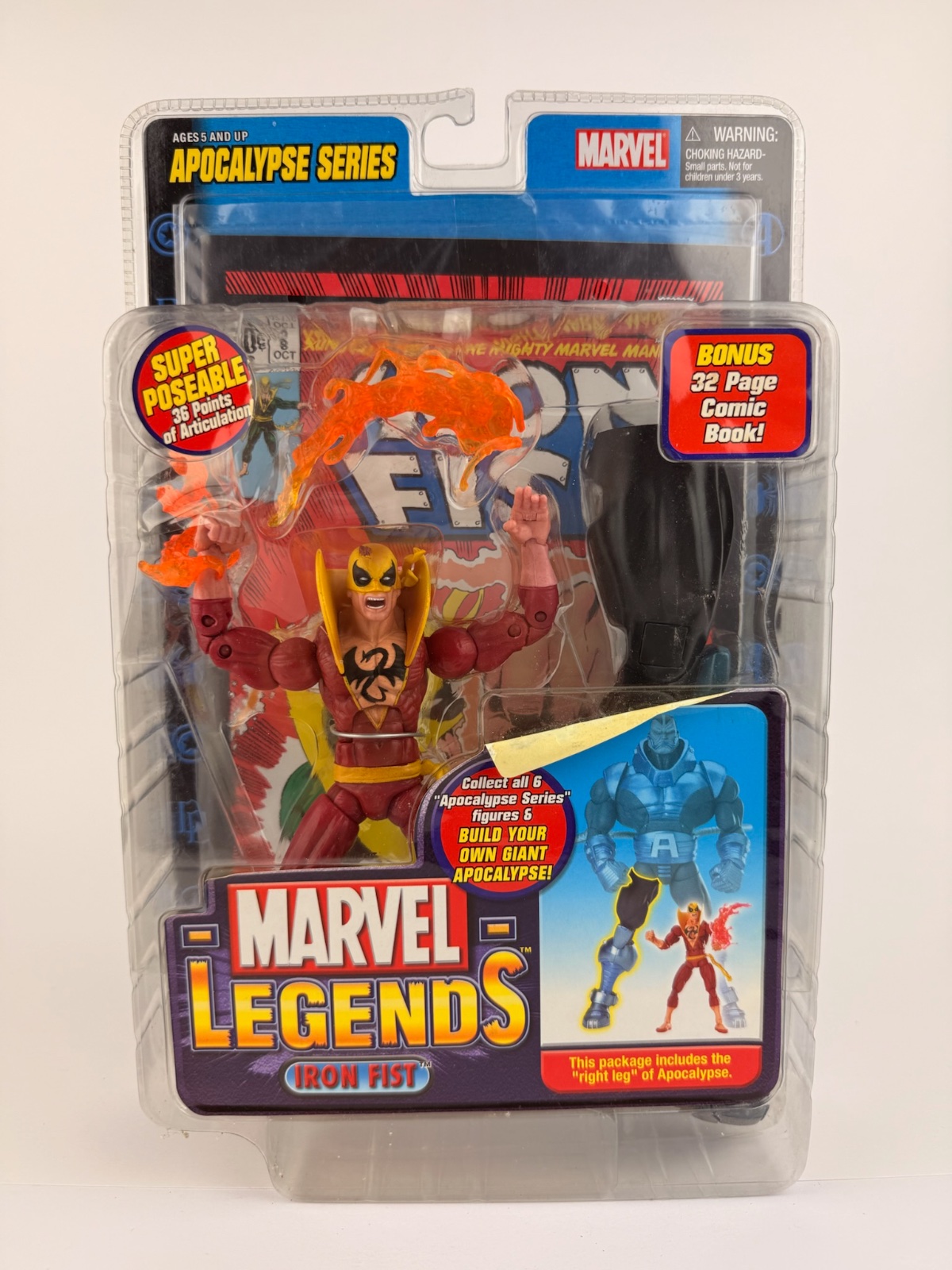 ToyBiz Marvel Legends Series 12 (Apocalypse Series) Iron Fist (Red Variant)